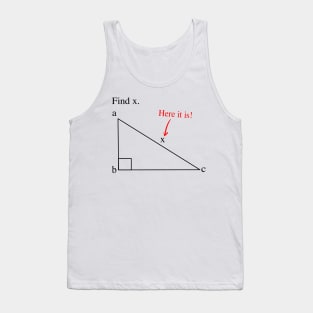 Find x. Here it is! Tank Top